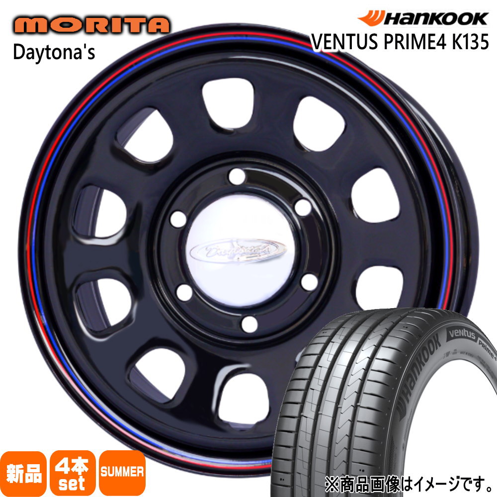 215/60R17 96H ベンタス プライム4 K135A Ventus Prime4 K135A ハンコック HANKOOK 新品 夏用 サマータイヤ ホイール 4本セット 森田システム DAYTONA'S 17&times;6.5+38 6/139.7｜タイヤショップ78
