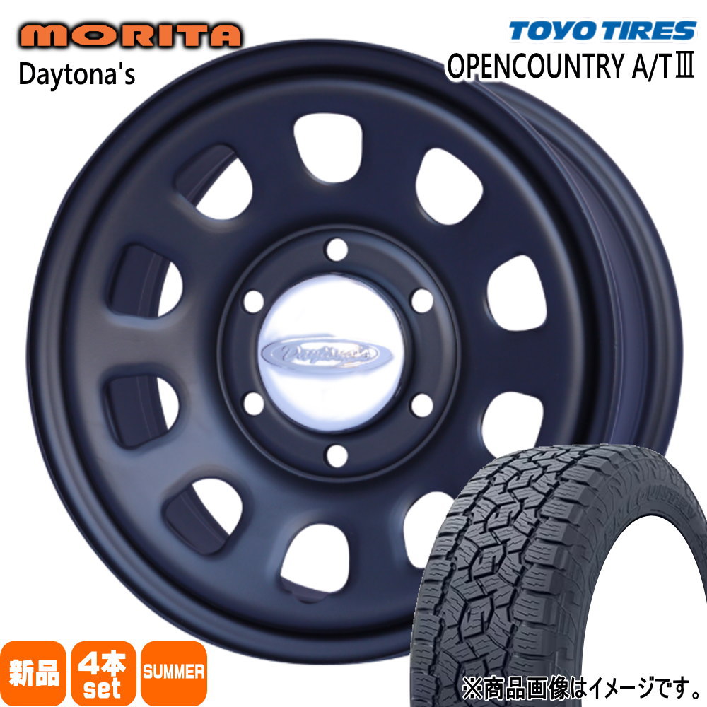 215/70R16 100T オープンカントリー AT3 OPENCOUNTRY A/T3 トーヨータイヤ TOYOTIRES 新品 夏用 サマータイヤ ホイール 4本セット 森田システム DAYTONA'S G2 16&times;6.5+38 6/139.7｜タイヤショップ78
