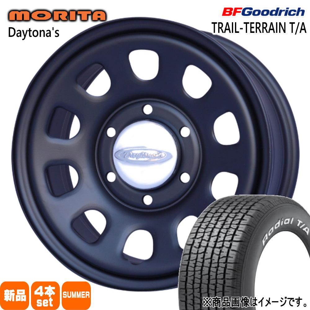215/70R15 97S RWL ラジアル T/A RADIAL T/A BFグッドリッチ BF.Goodrich 新品 夏用 サマータイヤ ホイール 4本セット 森田システム DAYTONA'S G2 15&times;6.5+40 6/139.7｜タイヤショップ78
