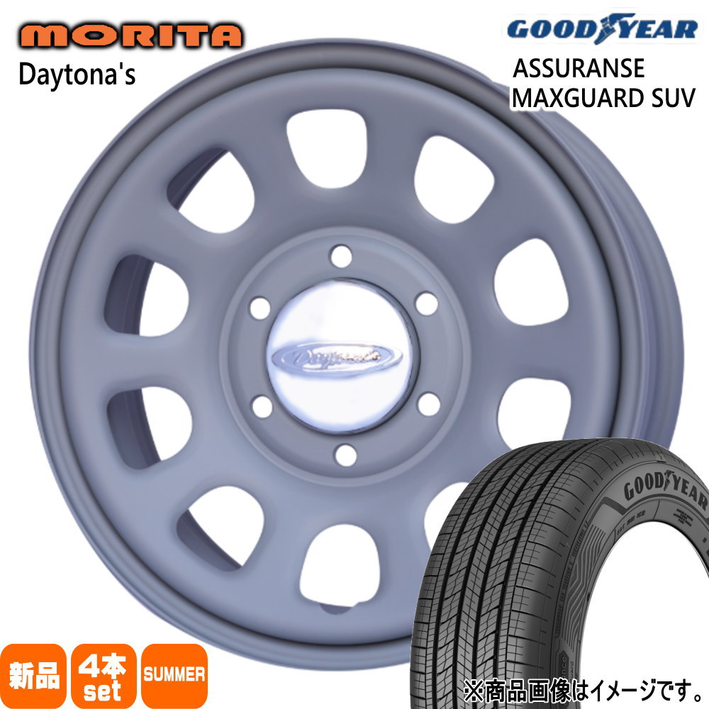 215/60R17 96H アシュランス マックスガード SUV ASSURANCE MAXGUARD SUV グッドイヤー GOODYEAR 新品 夏用 サマータイヤ ホイール 4本セット 森田システム DAYTONA'S 17&times;6.5+38 6/139.7｜タイヤショップ78 78,287円