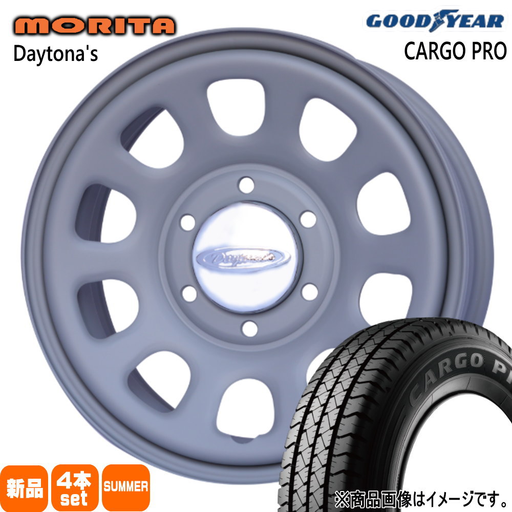 215/70R15 107/105L LT カーゴプロ CARGO PRO グッドイヤー GOODYEAR 新品 夏用 サマータイヤ ホイール 4本セット 森田システム DAYTONA'S G2 15&times;6.5+40 6/139.7｜タイヤショップ78