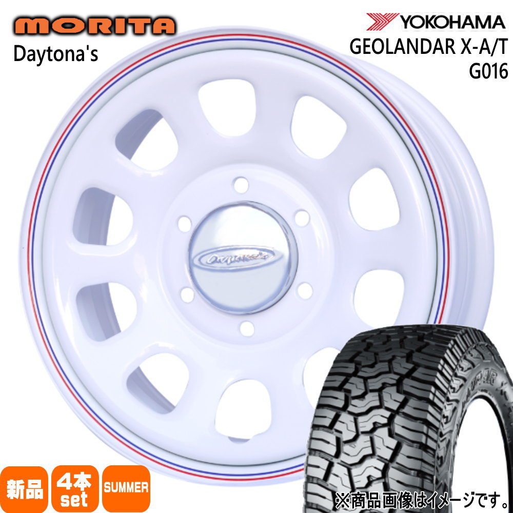 215/70R16 100/97Q LT ジオランダー X-AT G016 GEOLANDAR X-AT G016 ヨコハマ YOKOHAMA 新品 夏用 サマータイヤ ホイール 4本セット 森田システム DAYTONA'S G2 16&times;6.5+38 6/139.7｜タイヤショップ78