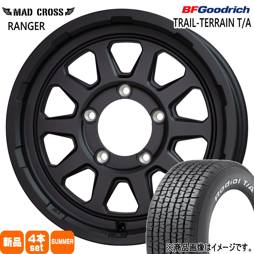 215/70R15 97S RWL ラジアル T/A RADIAL T/A BFグッドリッチ BF.Goodrich 新品 夏用 サマータイヤ ホイール 4本セット HOT STUFF CORPORATION MAD CROSS RANGER 15&times;6.0+0 5/139.7｜タイヤショップ78 172,480円