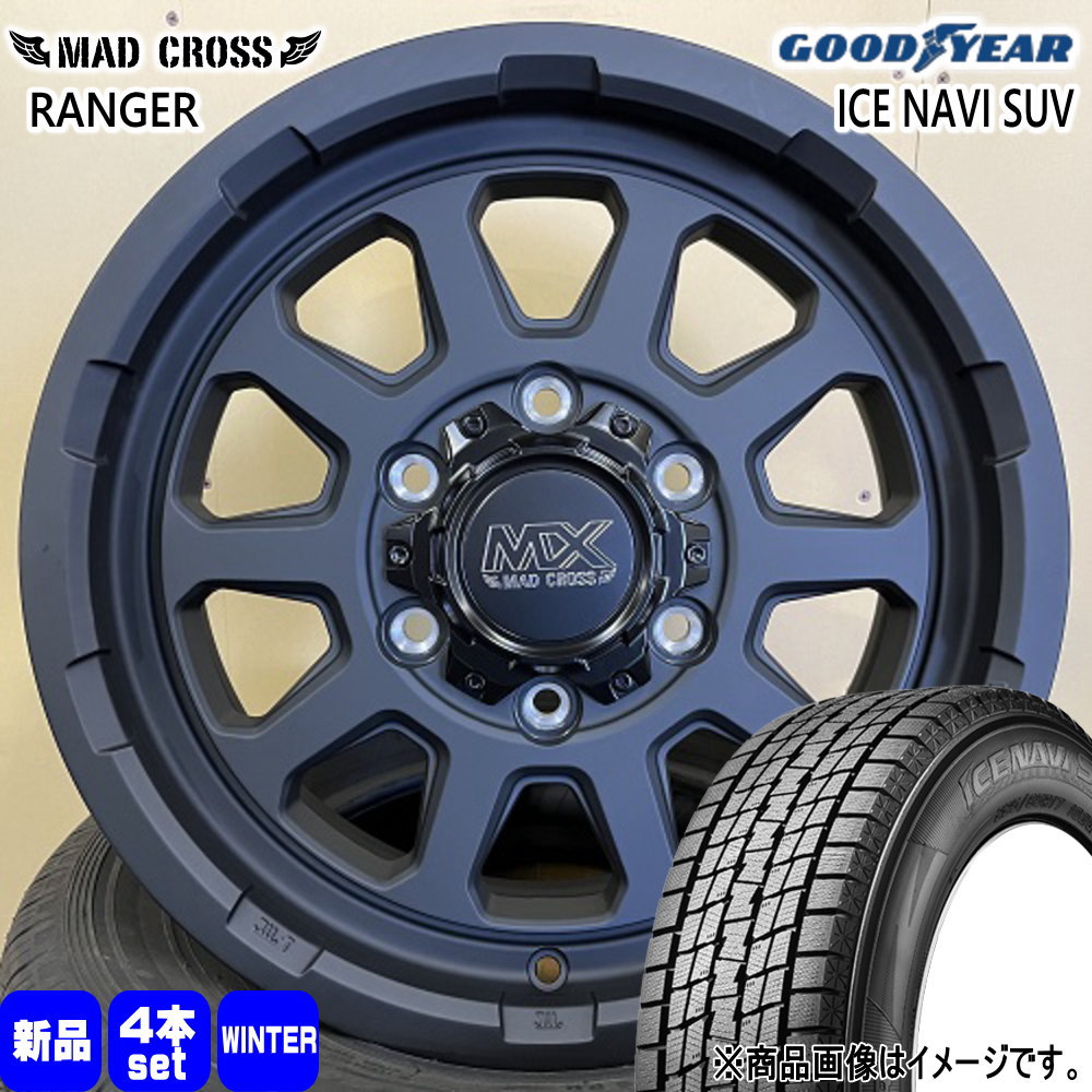 215/65R16 98Q アイスナビ SUV ICE NAVI SUV グッドイヤー GOODYEAR 新品 冬用 スタッドレスタイヤ ホイール 4本セット HOT STUFF CORPORATION MAD CROSS RANGER 16×6.5+38 6/139.7|タイヤショップ78