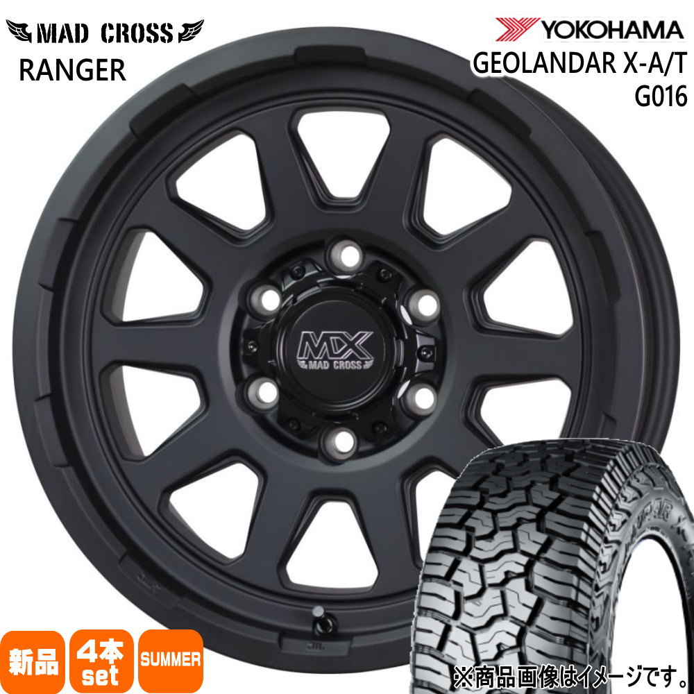 265/65R18 122/119Q LT ジオランダー X-AT G016 GEOLANDAR X-AT G016 ヨコハマ YOKOHAMA 新品 夏用 サマータイヤ ホイール 4本セット HOT STUFF CORPORATION MAD CROSS RANGER 18&times;8.0+20 6/139.7｜タイヤショップ78