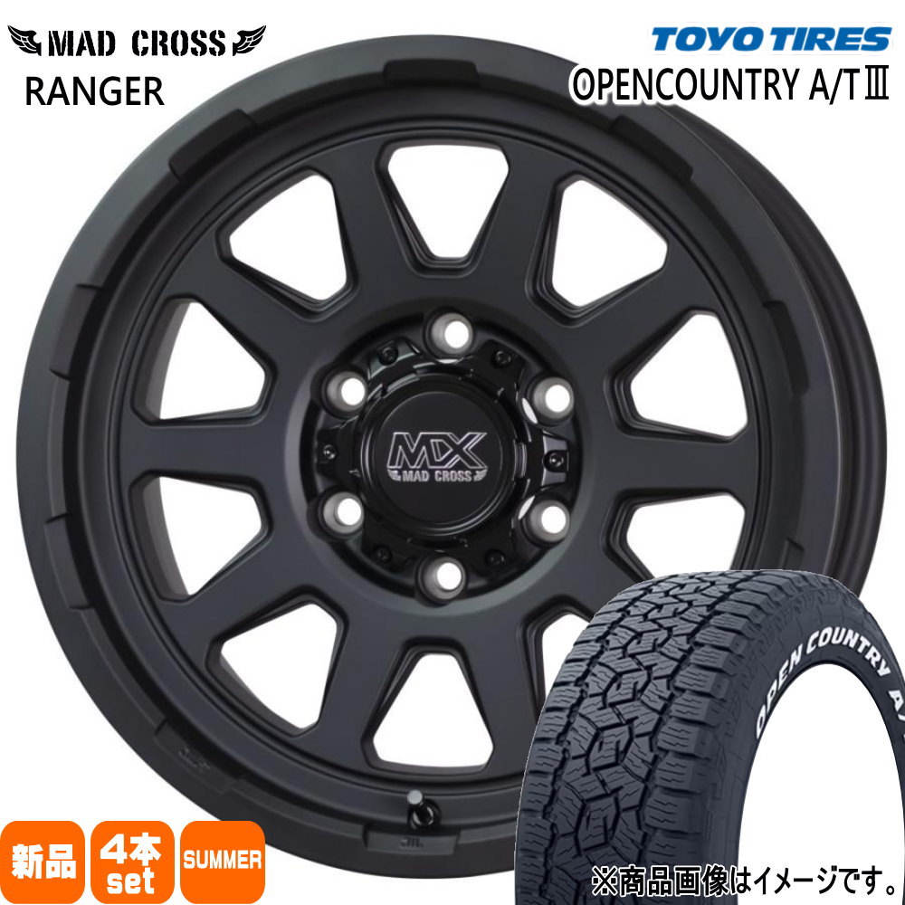 285/60R18 120H XL オープンカントリー AT3 OPENCOUNTRY A/T3 トーヨータイヤ TOYOTIRES 新品 夏用 サマータイヤ ホイール 4本セット HOT STUFF CORPORATION MAD CROSS RANGER 18×8.0+20 6/139.7|タイヤショップ78