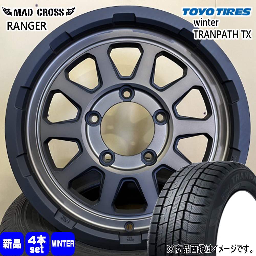 205/70R15 96Q ウィンタートランパス TX WinterTRANPATH TX トーヨータイヤ TOYOTIRES 新品 冬用 スタッドレスタイヤ ホイール 4本セット HOT STUFF CORPORATION MAD CROSS RANGER 15×6.0+0 5/139.7|タイヤショップ78