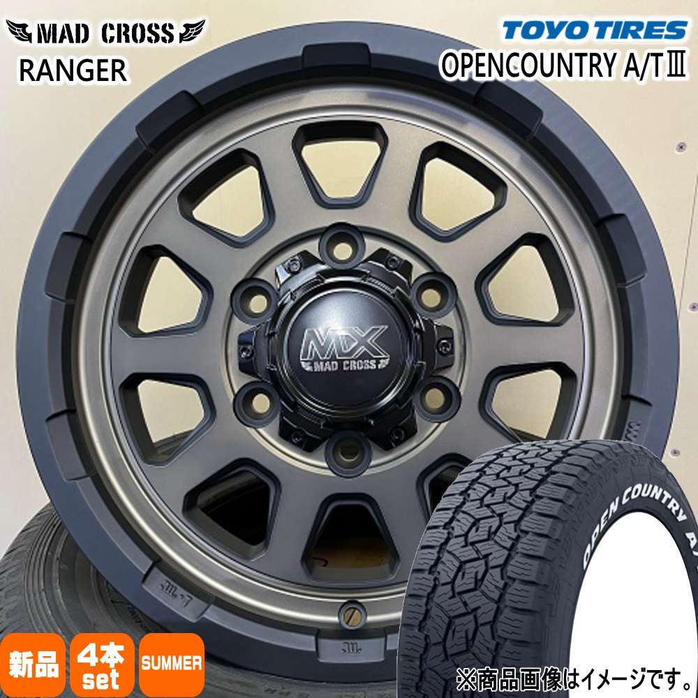 215/65R16 109/107R LT オープンカントリー AT3 OPENCOUNTRY A/T3 トーヨータイヤ TOYOTIRES 新品 夏用 サマータイヤ ホイール 4本セット HOT STUFF CORPORATION MAD CROSS RANGER 16×6.5+38 6/139.7 16インチ|タイヤショップ78