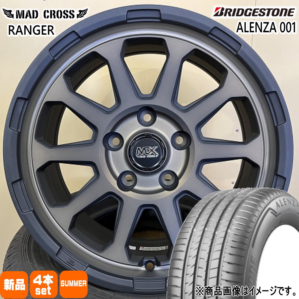 215/60R17 アレンザ 001 ALENZA 001 ブリヂストン BRIDGESTONE 新品 夏用 サマータイヤ ホイール 4本セット HOT STUFF CORPORATION MAD CROSS RANGER 17×7.0+45 5/114.3 17インチ|タイヤショップ78