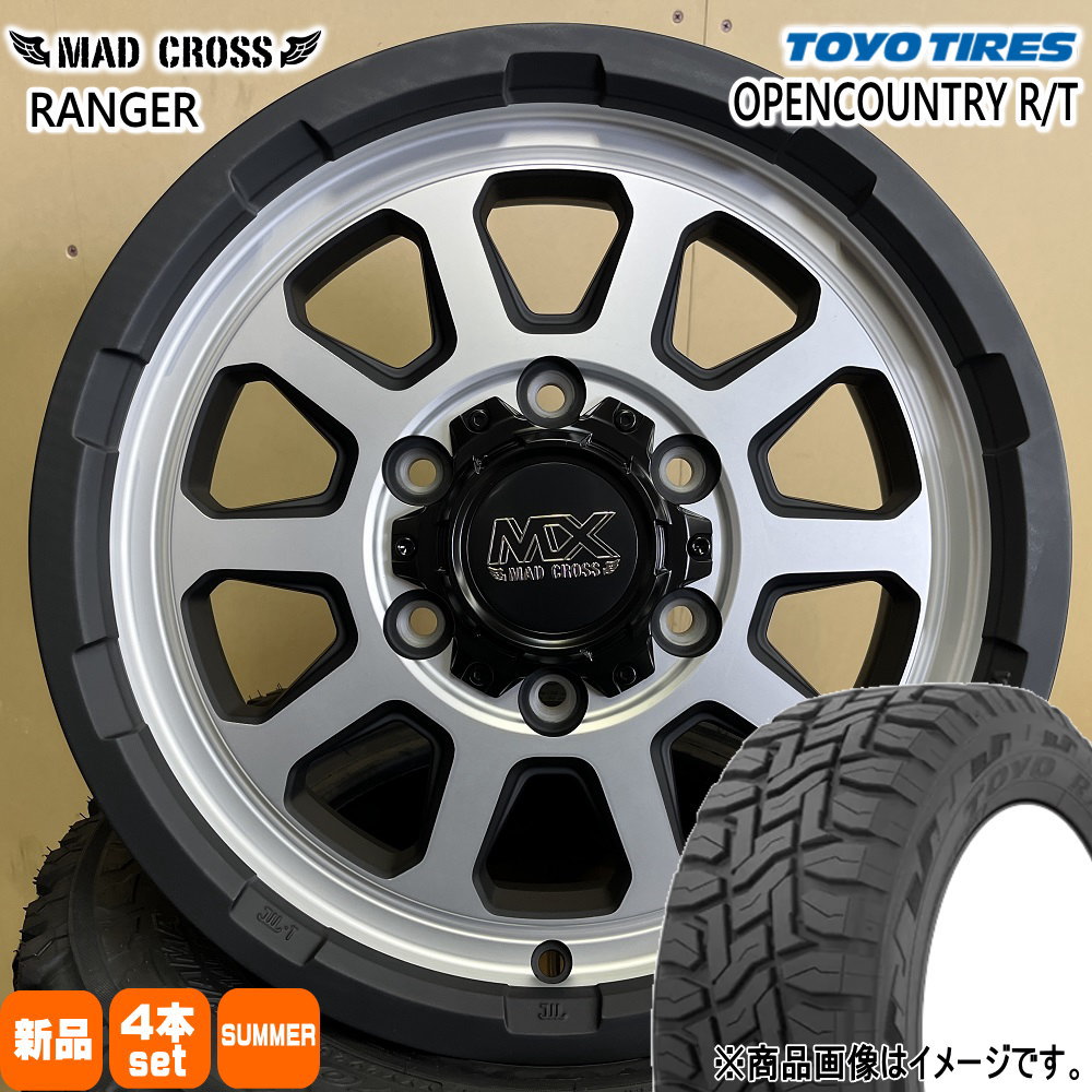 215/70R16 100Q オープンカントリー RT OPENCOUNTRY R/T トーヨータイヤ TOYOTIRES 新品 夏用 サマータイヤ ホイール 4本セット HOT STUFF CORPORATION MAD CROSS RANGER 16&times;6.5+38 6/139.7｜タイヤショップ78