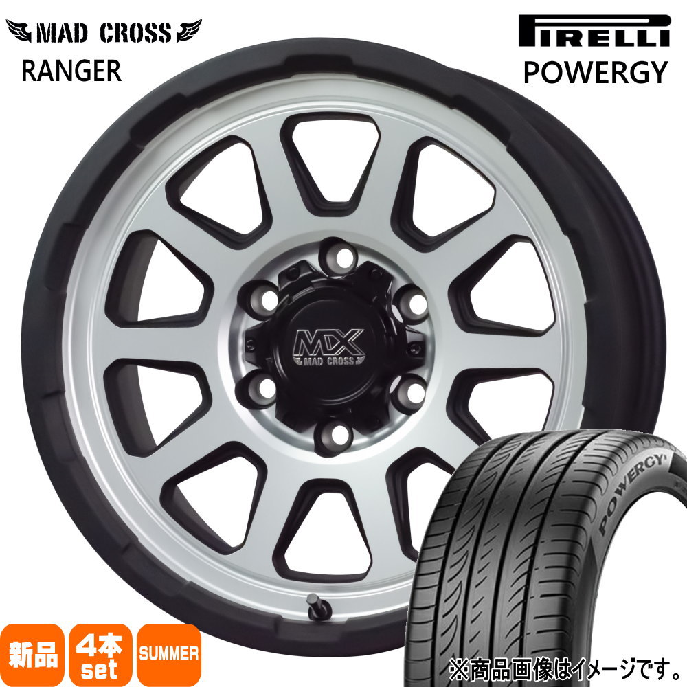 215/65R16 98H パワジー POWERGY ピレリ PIRELLI 新品 夏用 サマータイヤ ホイール 4本セット HOT STUFF CORPORATION MAD CROSS RANGER 16&times;6.5+38 6/139.7｜タイヤショップ78