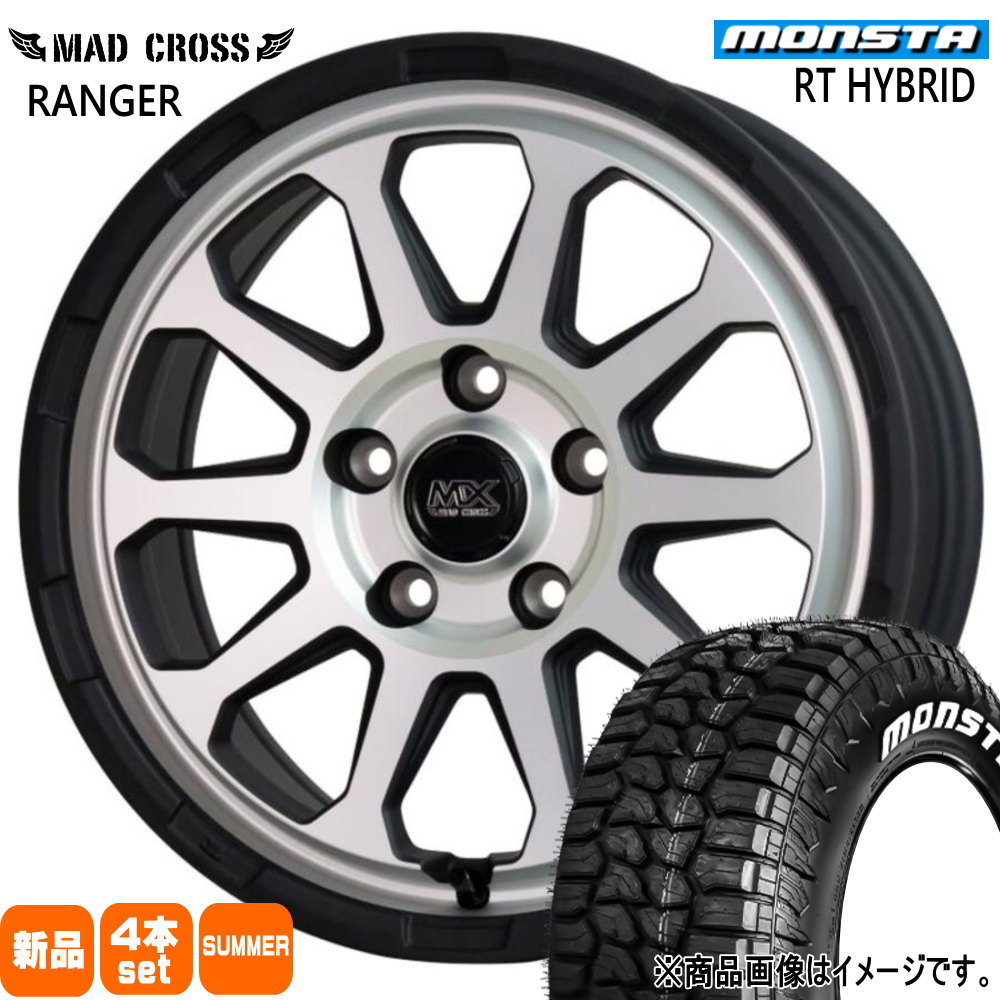 215/65R16 109/107Q LT RTハイブリッド RT HYBRID モンスタ MONSTA 新品 夏用 サマータイヤ ホイール 4本セット HOT STUFF CORPORATION MAD CROSS RANGER 16×7.0+38 5/114.3|タイヤショップ78
