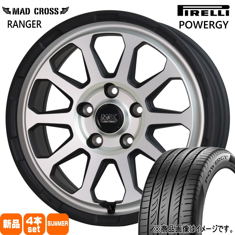 205/65R16 95H パワジー POWERGY ピレリ PIRELLI 新品 夏用 サマータイヤ ホイール 4本セット HOT STUFF CORPORATION MAD CROSS RANGER 16×7.0+38 5/114.3|タイヤショップ78