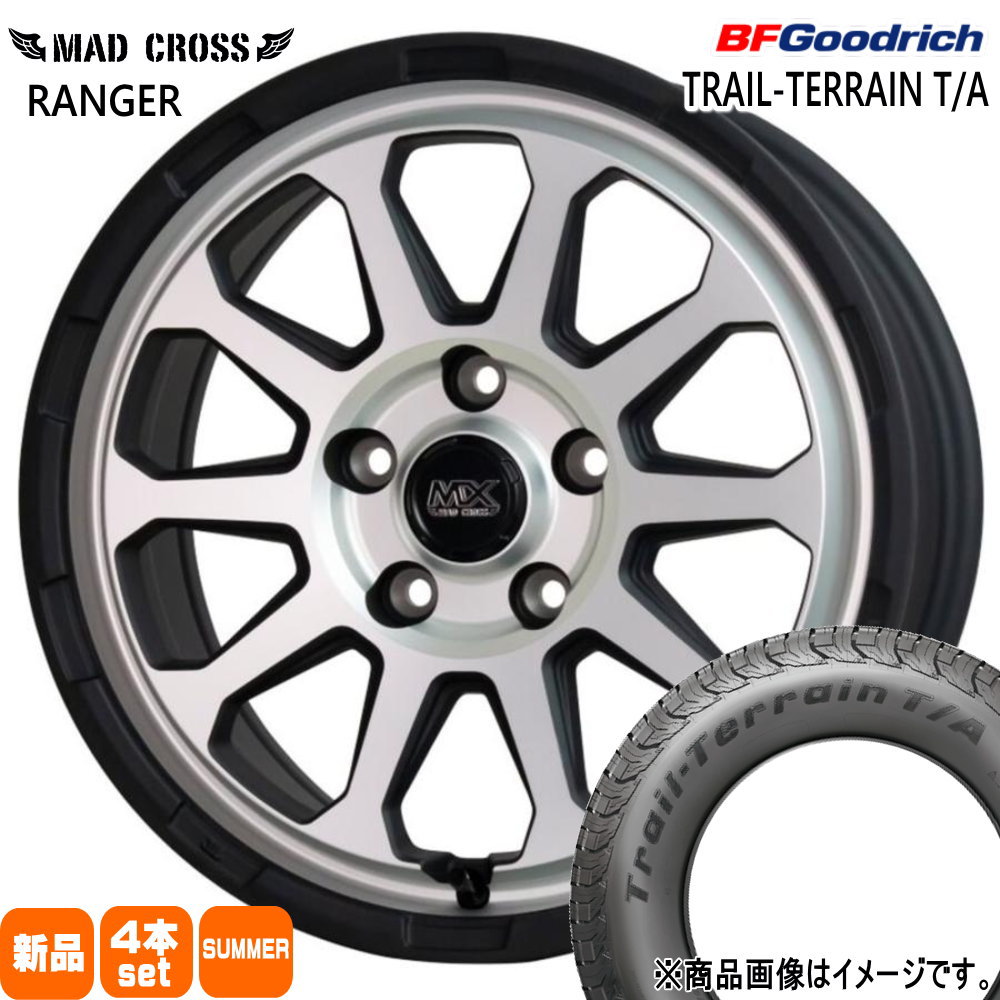 215/60R17 96H トレイルテレーン T/A TRAIL-TERRAIN T/A BFグッドリッチ BF.Goodrich 新品 夏用 サマータイヤ ホイール 4本セット HOT STUFF CORPORATION MAD CROSS RANGER 17×7.0+38 5/114.3|タイヤショップ78