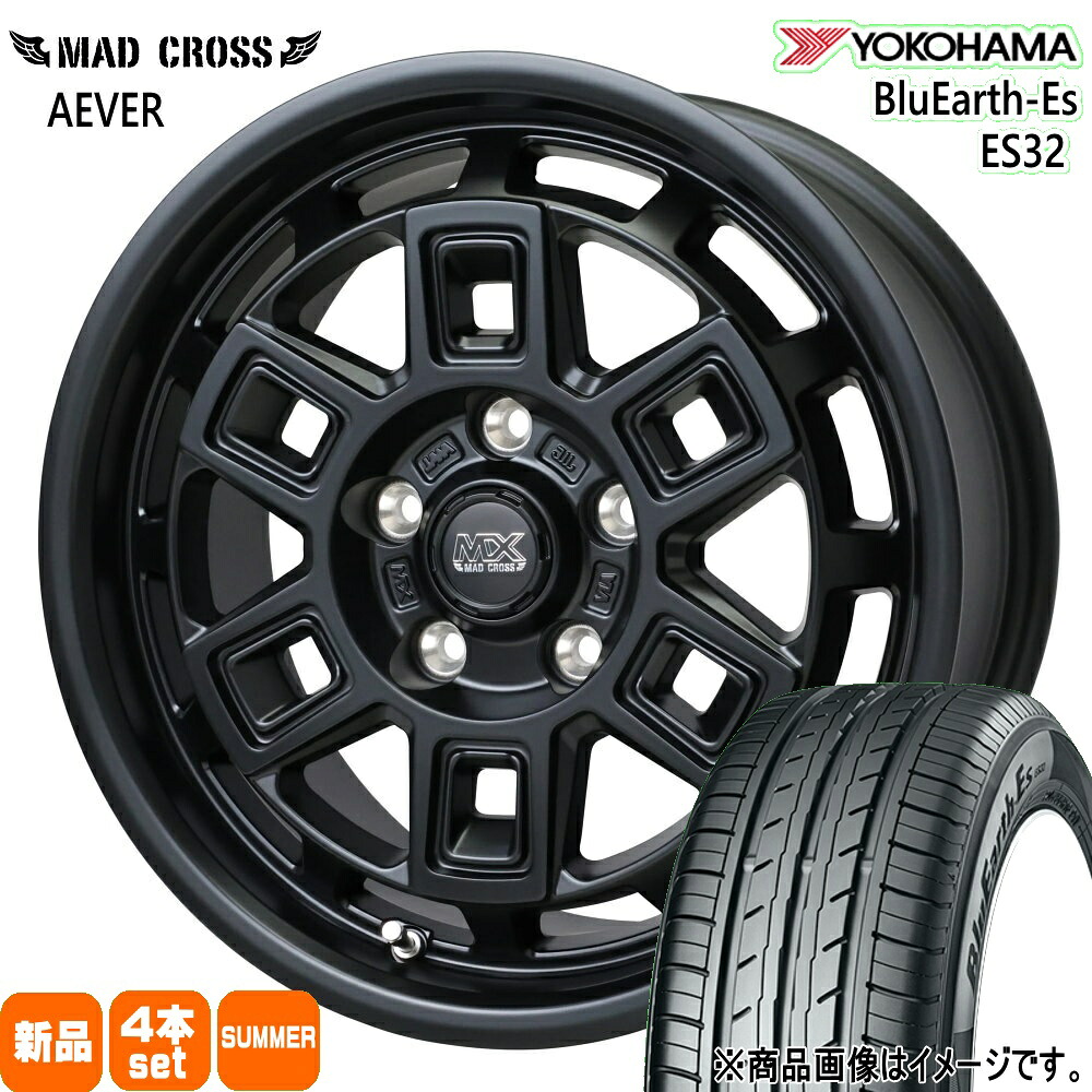 215/65R16 98H ブルーアース ES ES32 BluEarth-Es ES32 ヨコハマ YOKOHAMA 新品 夏用 サマータイヤ ホイール 4本セット HOT STUFF CORPORATION MAD CROSS AEVER 16×7.0+38 5/114.3|タイヤショップ78