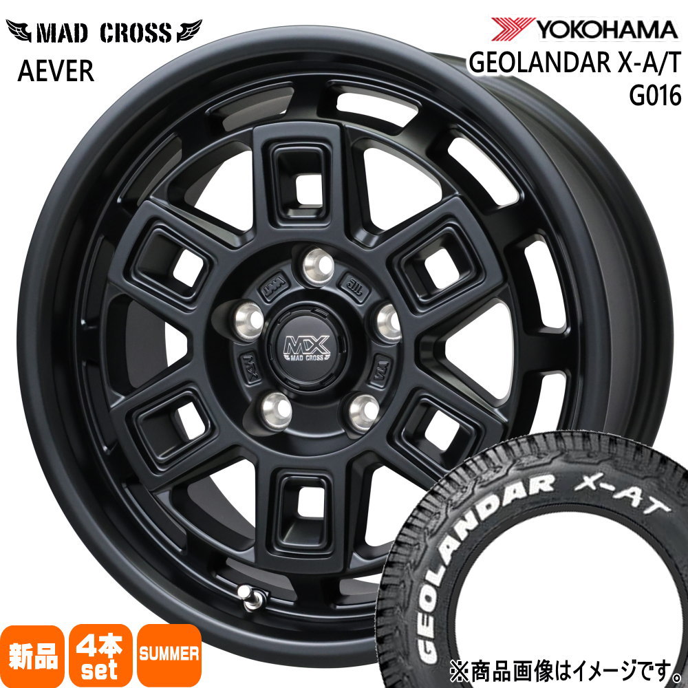 225/70R16 103S ジオランダー X-AT G016 GEOLANDAR X-AT G016 ヨコハマ YOKOHAMA 新品 夏用 サマータイヤ ホイール 4本セット HOT STUFF CORPORATION MAD CROSS AEVER 16×7.0+38 5/114.3|タイヤショップ78