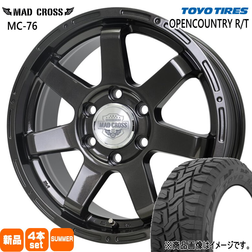 265/60R18 110Q オープンカントリー RT OPENCOUNTRY R/T トーヨータイヤ TOYOTIRES 新品 夏用 サマータイヤ ホイール 4本セット HOT STUFF CORPORATION MAD CROSS MX76 18×7.5+46 6/139.7 18インチ|タイヤショップ78