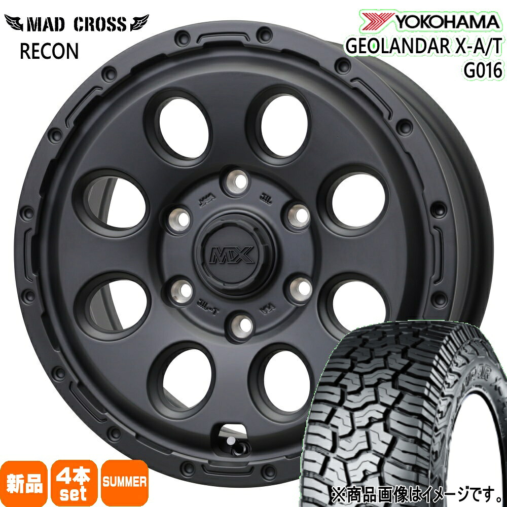 215/70R16 100/97Q LT ジオランダー X-AT G016 GEOLANDAR X-AT G016 ヨコハマ YOKOHAMA 新品 夏用 サマータイヤ ホイール 4本セット HOT STUFF CORPORATION MAD CROSS RECON 16&times;6.5+38 6/139.7｜タイヤショップ78