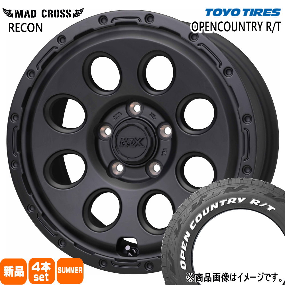 215/65R16 109/107Q LT オープンカントリー RT OPENCOUNTRY R/T トーヨータイヤ TOYOTIRES 新品 夏用 サマータイヤ ホイール 4本セット HOT STUFF CORPORATION MAD CROSS RECON 16×7.0+35 5/114.3|タイヤショップ78