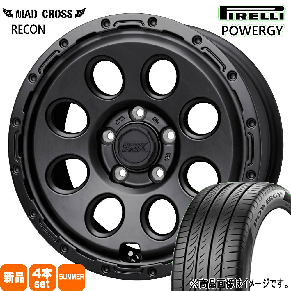 225/60R17 99H パワジー POWERGY ピレリ PIRELLI 新品 夏用 サマータイヤ ホイール 4本セット HOT STUFF CORPORATION MAD CROSS RECON 17×7.5+38 5/114.3|タイヤショップ78