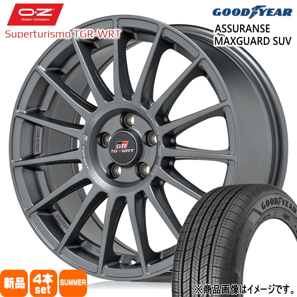 225/60R18 100V アシュランス マックスガード SUV ASSURANCE MAXGUARD SUV グッドイヤー GOODYEAR 新品 夏用 サマータイヤ ホイール 4本セット OZ RACING Superturismo TGR-WRT 18×8.0+38 5/114.3 18インチ|タイヤショップ78