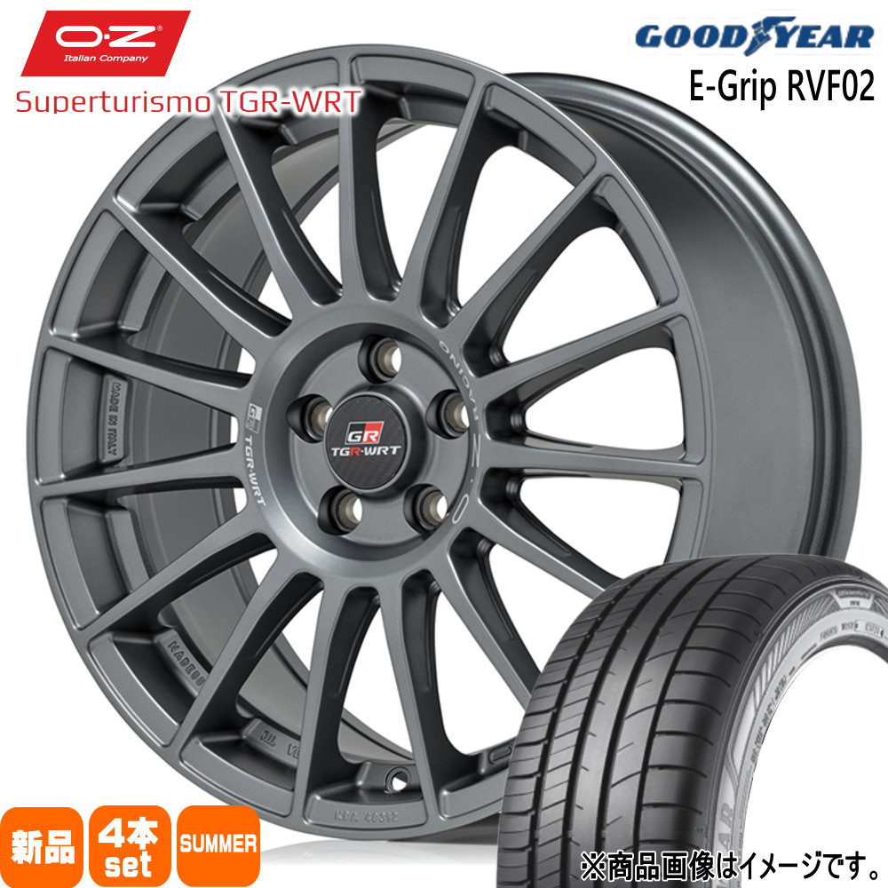 215/50R17 95V エフィシェントグリップ RVF02 EfficentGrip RVF02 グッドイヤー GOODYEAR 新品 夏用 サマータイヤ ホイール 4本セット OZ RACING Superturismo TGR-WRT 17×7.5+44 5/100 17インチ|タイヤショップ78
