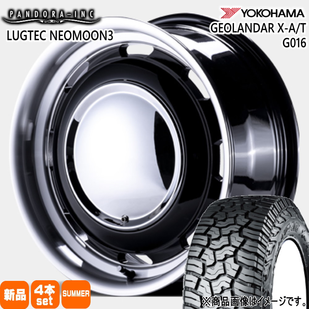 215/70R16 100/97Q LT ジオランダー X-AT G016 GEOLANDAR X-AT G016 ヨコハマ YOKOHAMA 新品 夏用 サマータイヤ ホイール 4本セット PANDORA LUGTEC NEO MOON3 16&times;6.5+38 6/139.7｜タイヤショップ78 97,103円
