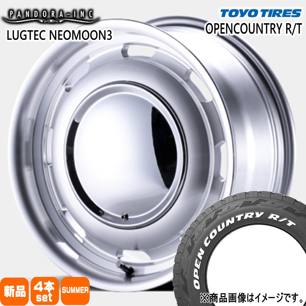 215/65R16 109/107Q LT オープンカントリー RT OPENCOUNTRY R/T トーヨータイヤ TOYOTIRES 新品 夏用 サマータイヤ ホイール 4本セット PANDORA LUGTEC NEO MOON3 16&times;6.5+38 6/139.7｜タイヤショップ78