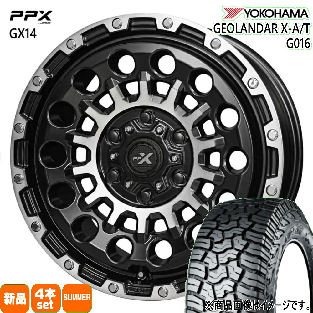 215/70R16 100/97Q LT ジオランダー X-AT G016 GEOLANDAR X-AT G016 ヨコハマ YOKOHAMA 新品 夏用 サマータイヤ ホイール 4本セット 共豊コーポレーション PPX GX14 16&times;6.5+38 6/139.7 16インチ｜タイヤショップ78