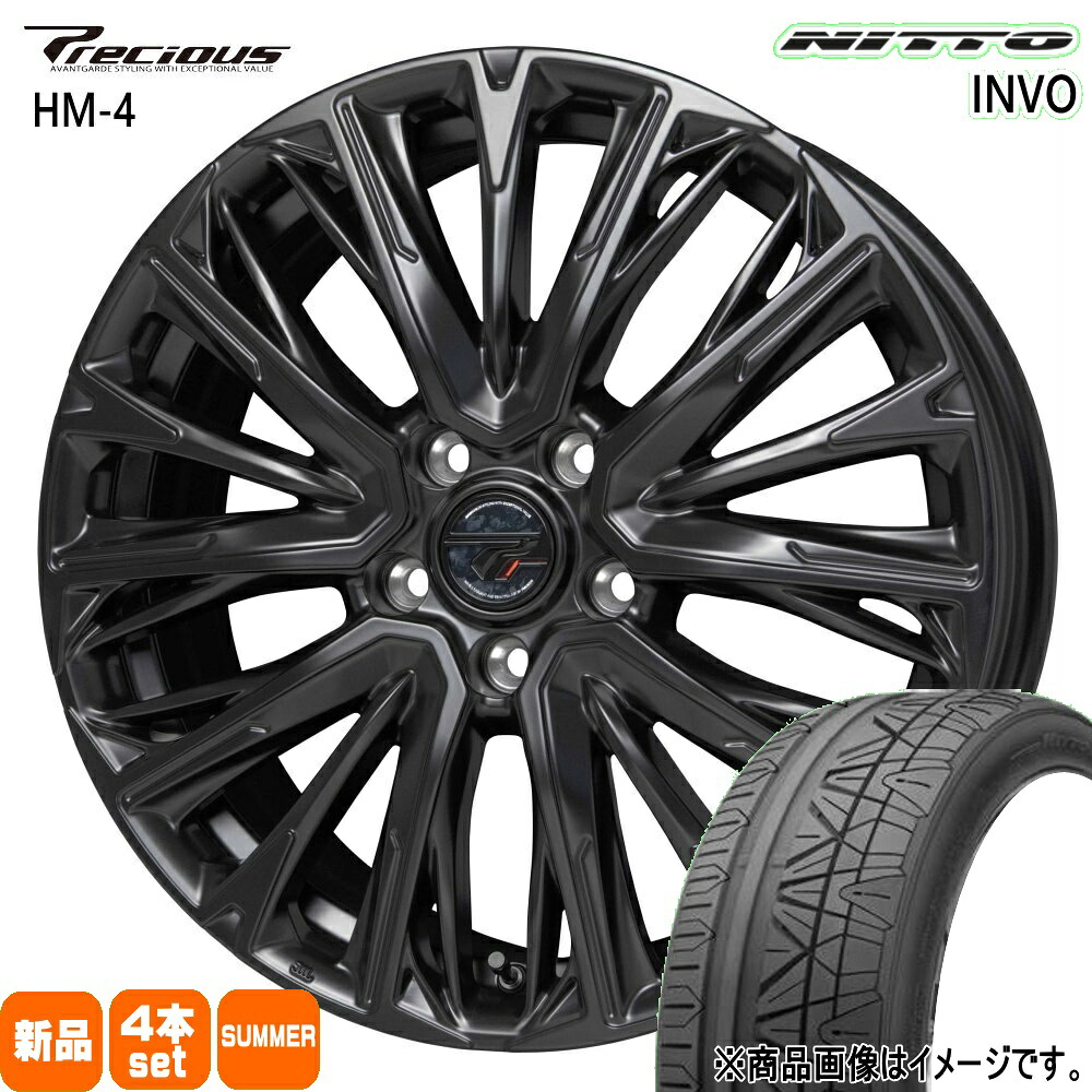 225/40R19 93Y XL インヴォ INVO ニットー NITTO 新品 夏用 サマータイヤ ホイール 4本セット HOT STUFF CORPORATION Precious HM-4 19&times;8.0+42 5/114.3｜タイヤショップ78 117,040円