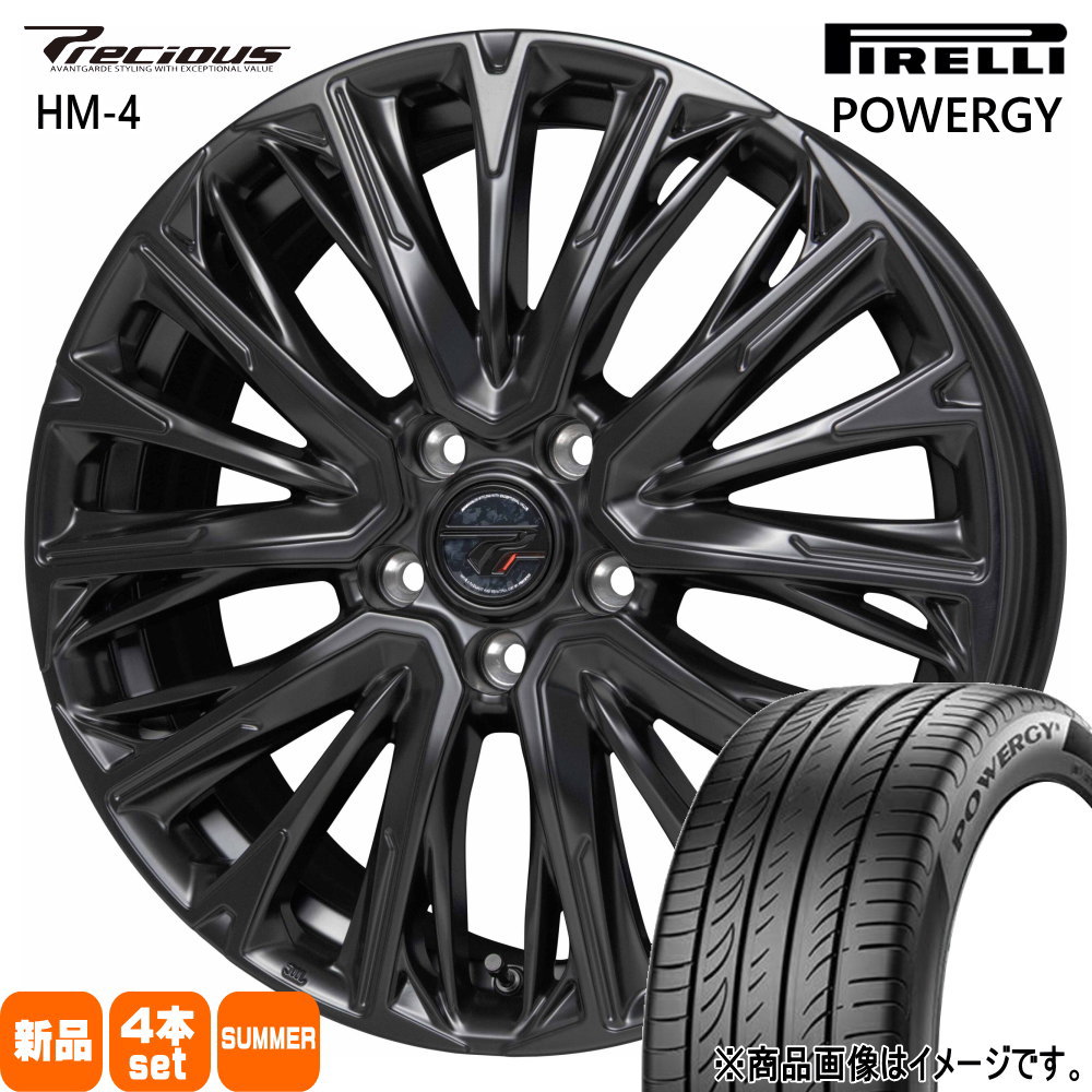 225/55R17 97Y パワジー POWERGY ピレリ PIRELLI 新品 夏用 サマータイヤ ホイール 4本セット HOT STUFF CORPORATION Precious HM-4 17&times;7.0+38 5/114.3｜タイヤショップ78
