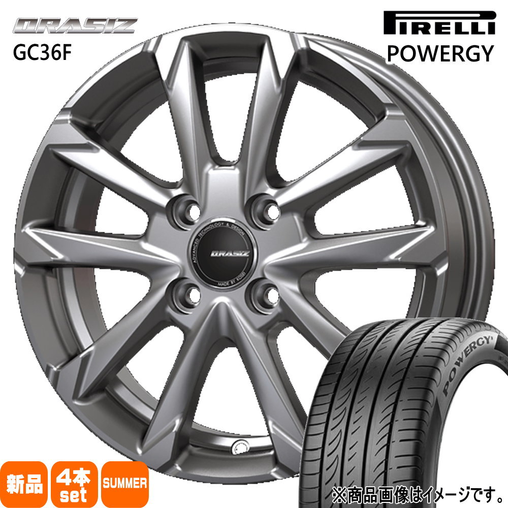 185/65R15 88H パワジー POWERGY ピレリ PIRELLI 新品 夏用 サマータイヤ ホイール 4本セット KIT JAPAN QRASIZ GC36F 15×5.5+42 4/100 15インチ|タイヤショップ78