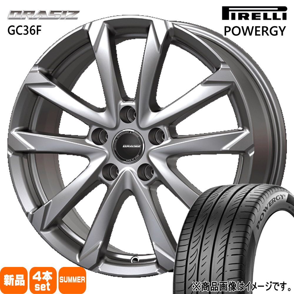 225/40R18 92W XL パワジー POWERGY ピレリ PIRELLI 新品 夏用 サマータイヤ ホイール 4本セット KIT JAPAN QRASIZ GC36F 18&times;7.5+38 5/114.3 18インチ｜タイヤショップ78