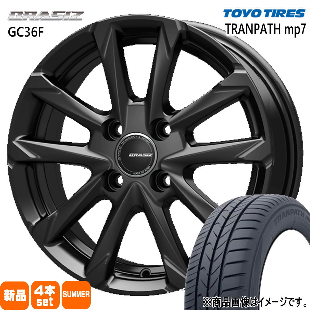 215/65R16 トランパス mp7 TRANPATH mp7 トーヨータイヤ TOYOTIRES 新品 夏用 サマータイヤ ホイール 4本セット KIT JAPAN QRASIZ GC36F 16×6.0+40 4/100 16インチ|タイヤショップ78