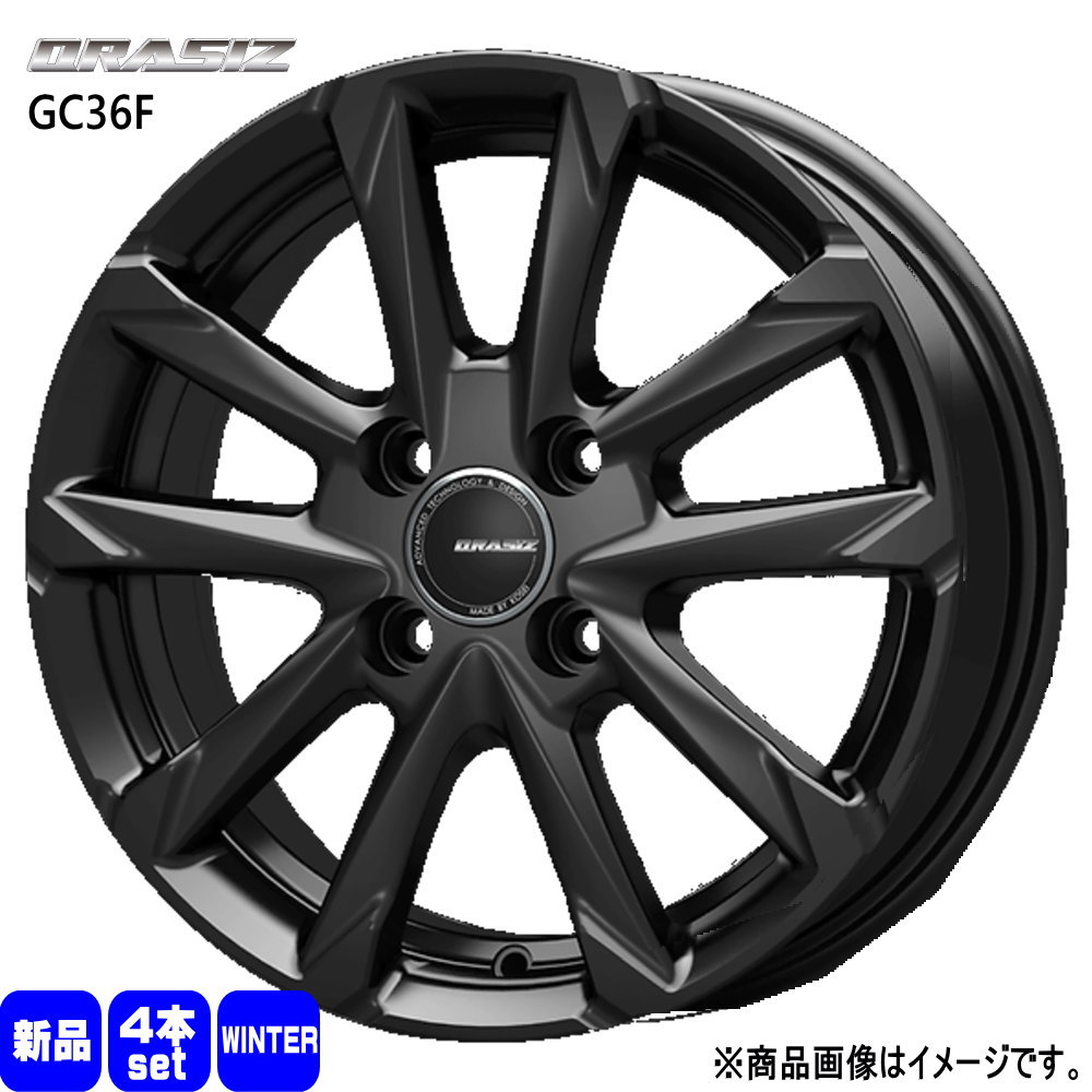 195/50R16 銘柄指定不可 輸入タイヤ 輸入タイヤ 輸入タイヤ 新品 冬用 スタッドレスタイヤ ホイール 4本セット KIT JAPAN QRASIZ GC36F 16&times;6.0+40 4/100 16インチ｜タイヤショップ78