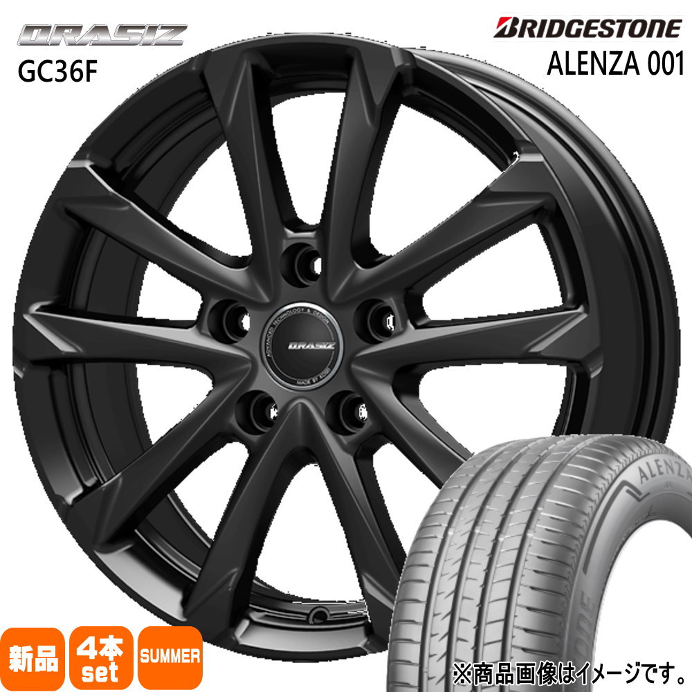 235/55R18 アレンザ 001 ALENZA 001 ブリヂストン BRIDGESTONE 新品 夏用 サマータイヤ ホイール 4本セット KIT JAPAN QRASIZ GC36F 18×7.5+38 5/114.3 18インチ|タイヤショップ78