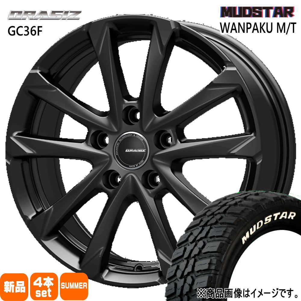 225/60R18 100T ワンパク MT WANPAKU MT マッドスター MUDSTAR 新品 夏用 サマータイヤ ホイール 4本セット KIT JAPAN QRASIZ GC36F 18×7.5+38 5/114.3 18インチ|タイヤショップ78