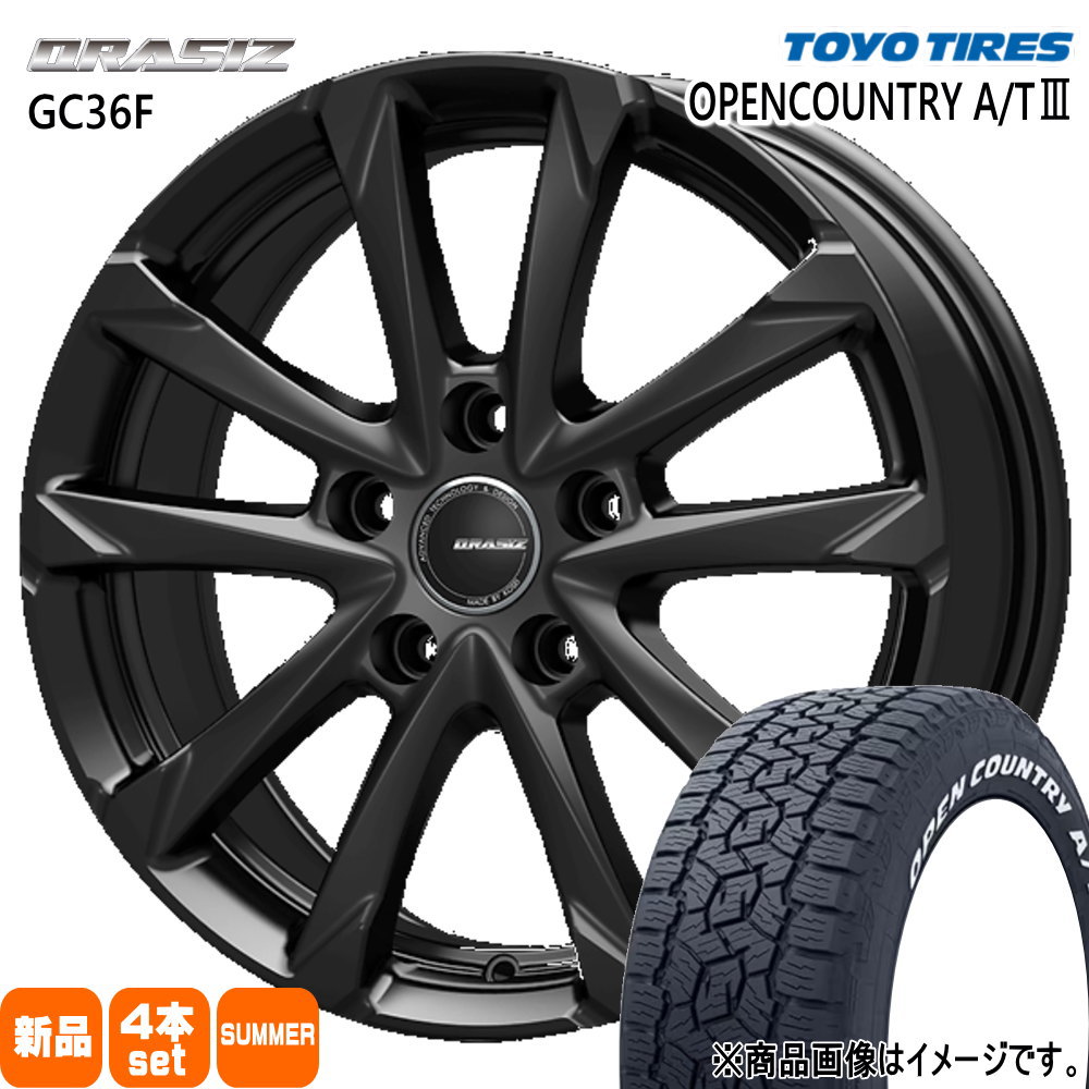 235/60R18 103H オープンカントリー AT3 OPENCOUNTRY A/T3 トーヨータイヤ TOYOTIRES 新品 夏用 サマータイヤ ホイール 4本セット KIT JAPAN QRASIZ GC36F 18&times;7.5+38 5/114.3 18インチ｜タイヤショップ78