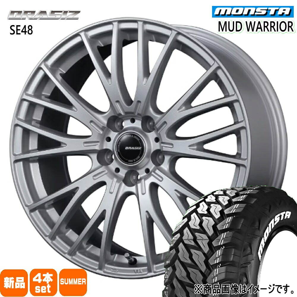 235/70R16 104/101Q マッドウォーリア MUD WARRIOR モンスタ MONSTA 新品 夏用 サマータイヤ ホイール 4本セット KIT JAPAN QRASIZ SE48 16×6.5+40 5/114.3 16インチ|タイヤショップ78