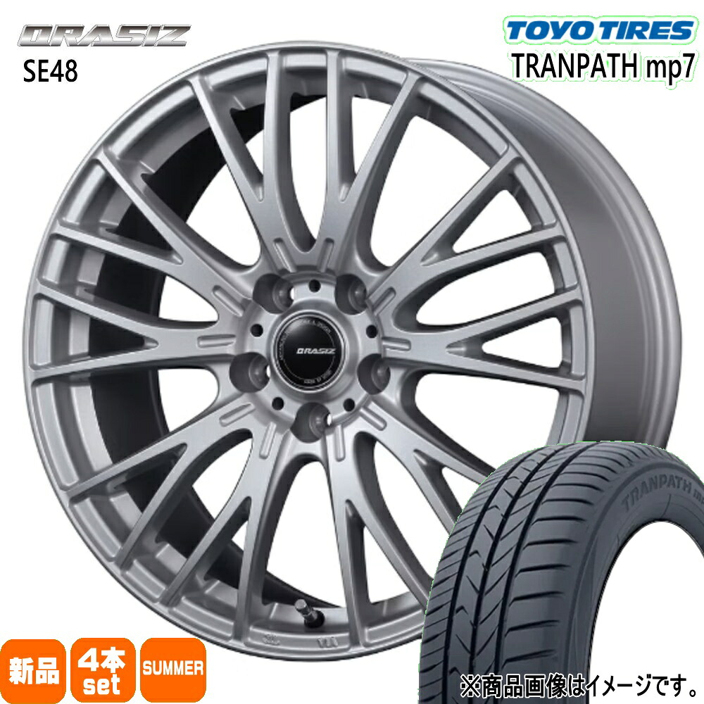 215/60R16 トランパス mp7 TRANPATH mp7 トーヨータイヤ TOYOTIRES 新品 夏用 サマータイヤ ホイール 4本セット KIT JAPAN QRASIZ SE48 16×6.5+40 5/114.3 16インチ|タイヤショップ78
