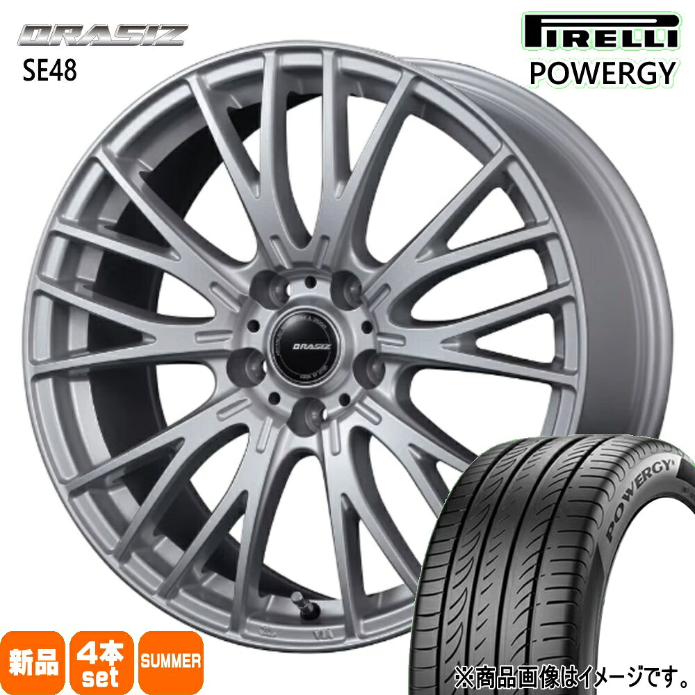 225/50R18 99W XL パワジー POWERGY ピレリ PIRELLI 新品 夏用 サマータイヤ ホイール 4本セット KIT JAPAN QRASIZ SE48 18&times;7.0+48 5/114.3 18インチ｜タイヤショップ78