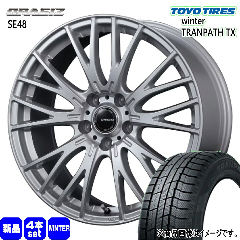215/70R16 100Q ウィンタートランパス TX WinterTRANPATH TX トーヨータイヤ TOYOTIRES 新品 冬用 スタッドレスタイヤ ホイール 4本セット KIT JAPAN QRASIZ SE48 16×6.5+40 5/114.3 16インチ|タイヤショップ78