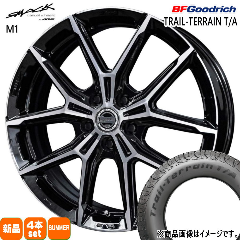 225/60R17 99H トレイルテレーン T/A TRAIL-TERRAIN T/A BFグッドリッチ BF.Goodrich 新品 夏用 サマータイヤ ホイール 4本セット 共豊コーポレーション SMACK +EK M1 17×7.0+38 5/114.3|タイヤショップ78