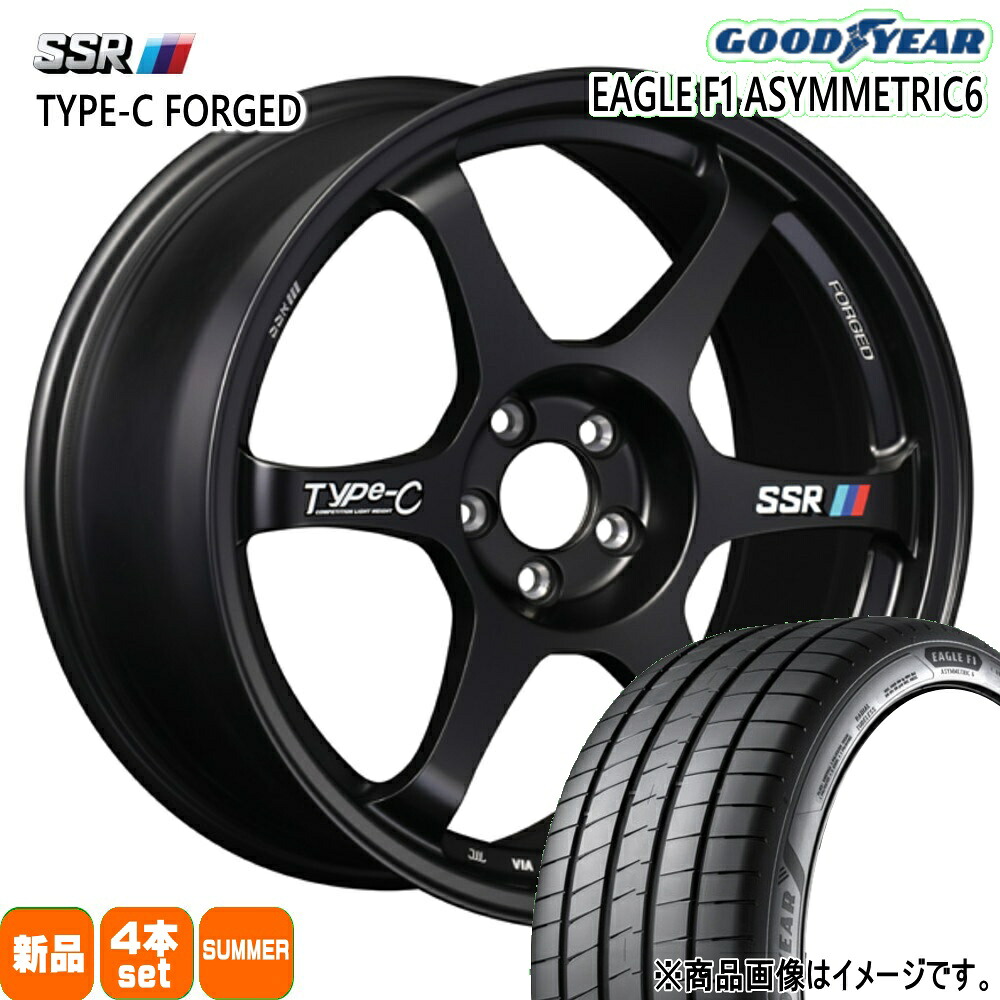 245/40R18 97Y XL イーグル エフワン アシメトリック6 EAGLE F1 ASYMMETRIC6 グッドイヤー GOODYEAR 新品 夏用 サマータイヤ ホイール 4本セット SSR Type-C FPRGED 18&times;9.5+45 5/120｜タイヤショップ78 225,671円