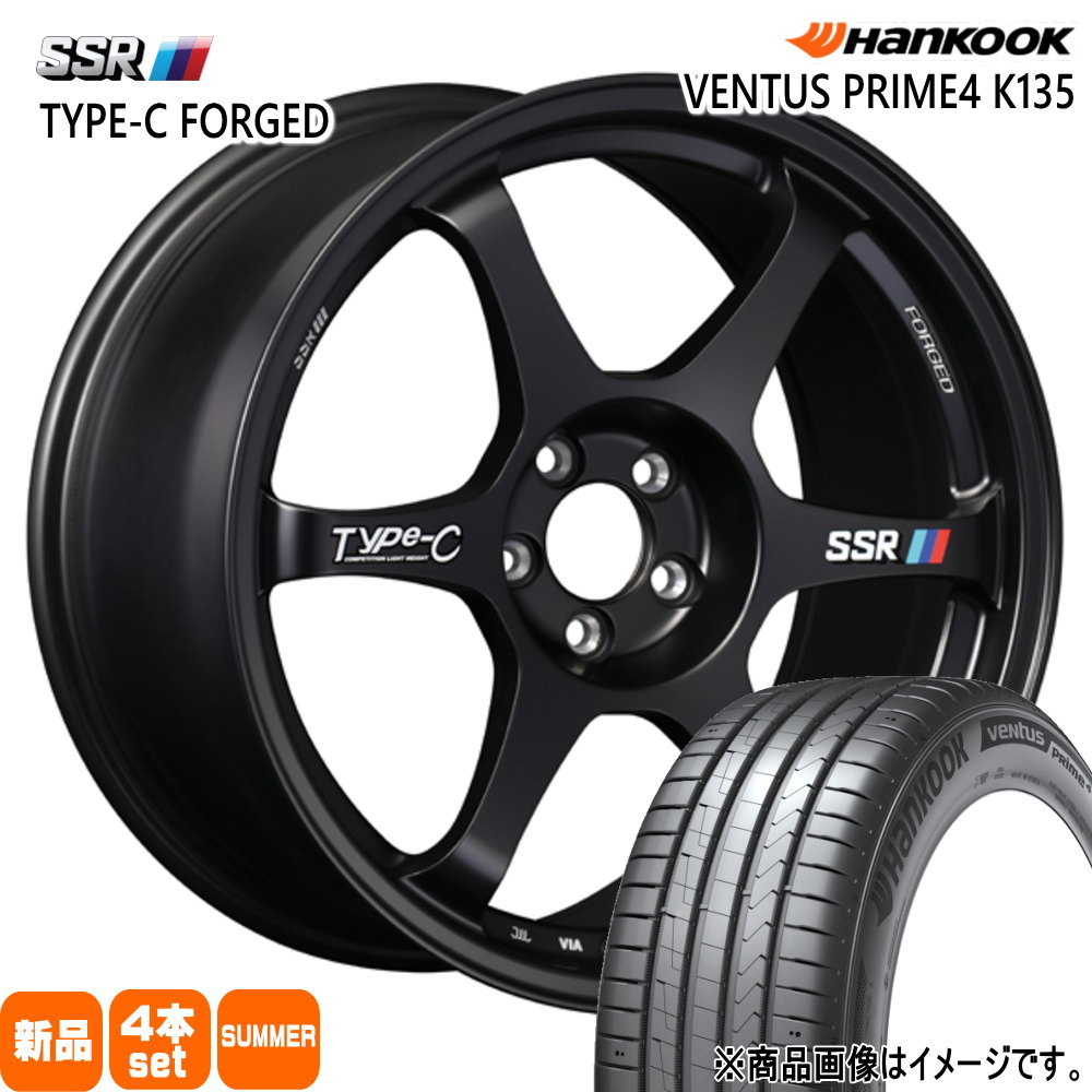 215/55R17 98W XL ベンタス プライム4 K135 Ventus Prime4 K135 ハンコック HANKOOK 新品 夏用 サマータイヤ ホイール 4本セット SSR Type-C FPRGED 17×7.5+48 5/114.3|タイヤショップ78