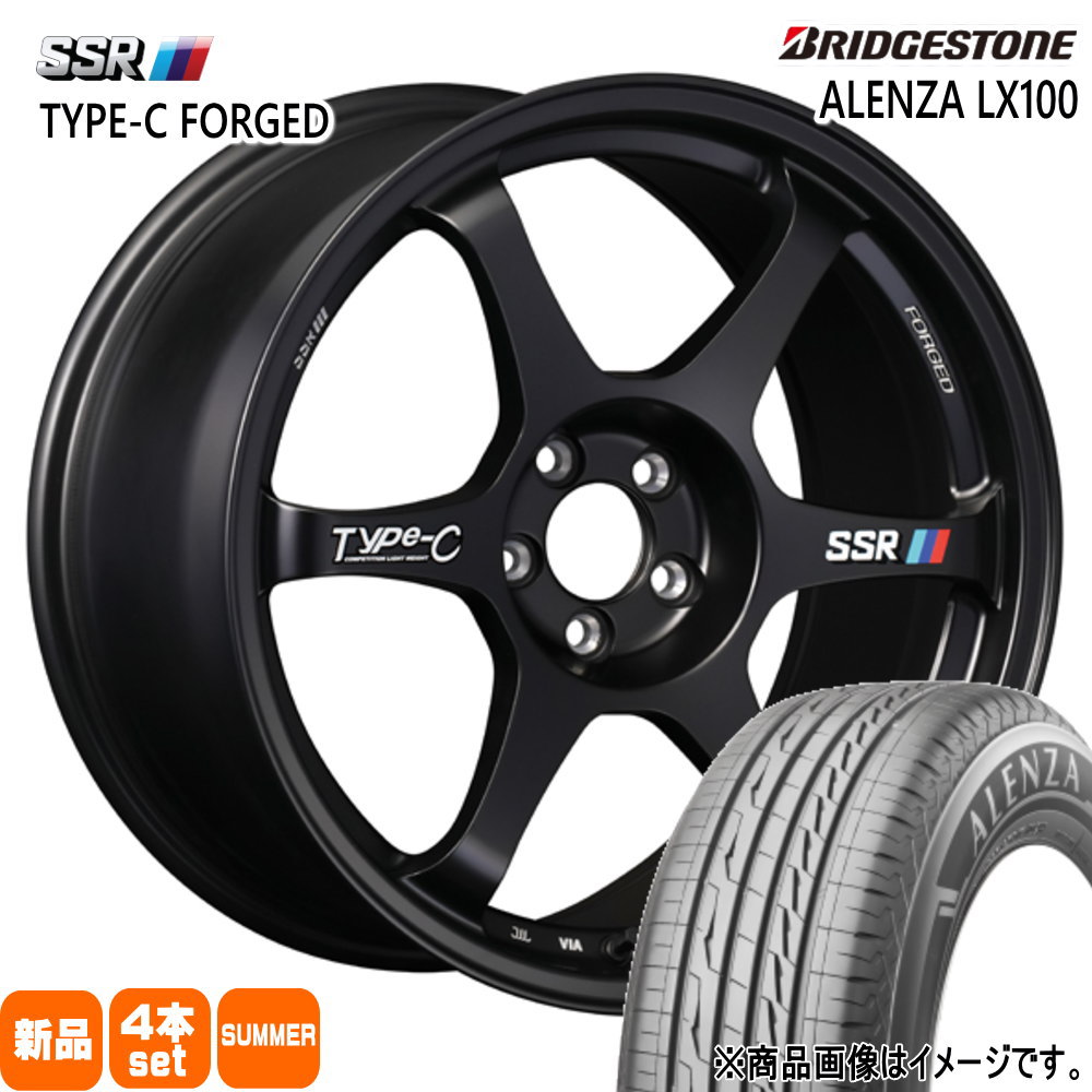 225/50R18 95V アレンザ LX100 ALENZA LX100 ブリヂストン BRIDGESTONE 新品 夏用 サマータイヤ ホイール 4本セット SSR Type-C FPRGED 18×7.5+48 5/100|タイヤショップ78