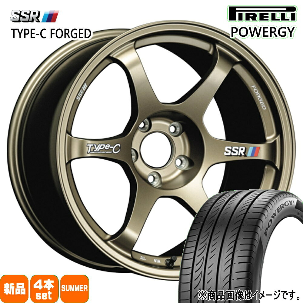 225/60R18 100H パワジー POWERGY ピレリ PIRELLI 新品 夏用 サマータイヤ ホイール 4本セット SSR Type-C FPRGED 18&times;8.0+45 5/114.3｜タイヤショップ78