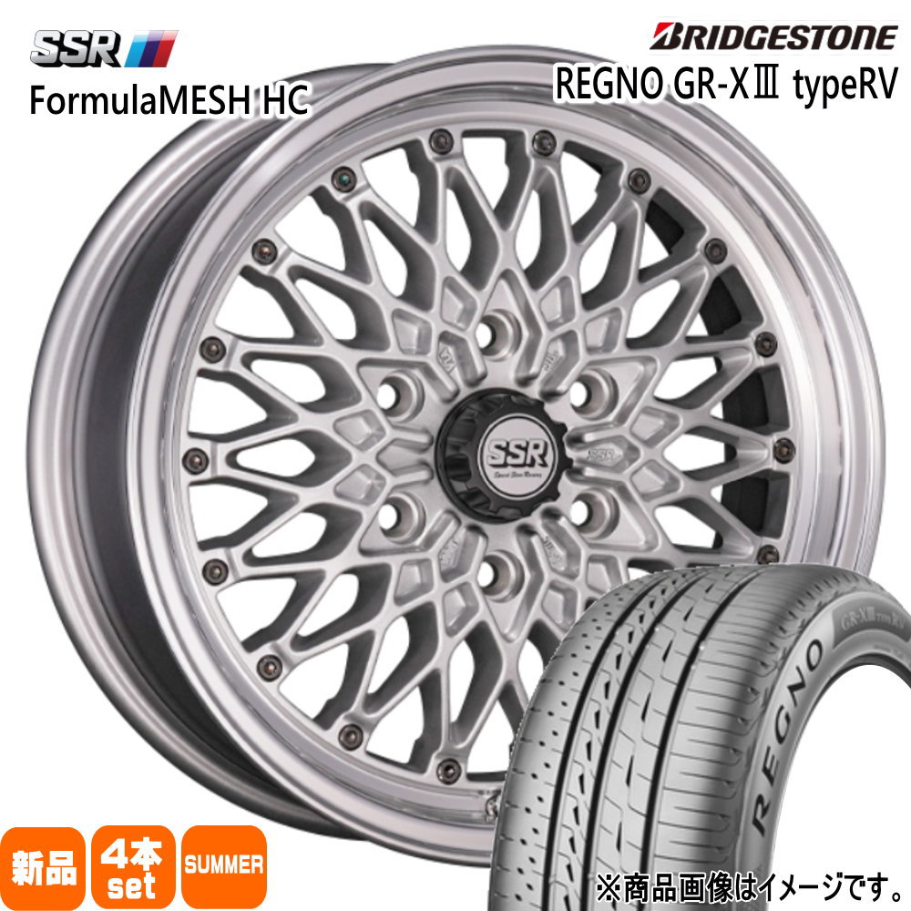 215/60R17 96H レグノ GRX3 タイプRV REGNO GR-X3 type RV ブリヂストン BRIDGESTONE 新品 夏用 サマータイヤ ホイール 4本セット SSR Formula MESH HC 17&times;6.5+38 6/139.7｜タイヤショップ78