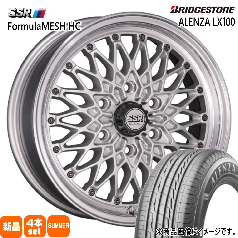 215/60R17 96H アレンザ LX100 ALENZA LX100 ブリヂストン BRIDGESTONE 新品 夏用 サマータイヤ ホイール 4本セット SSR Formula MESH HC 17×6.5+38 6/139.7|タイヤショップ78