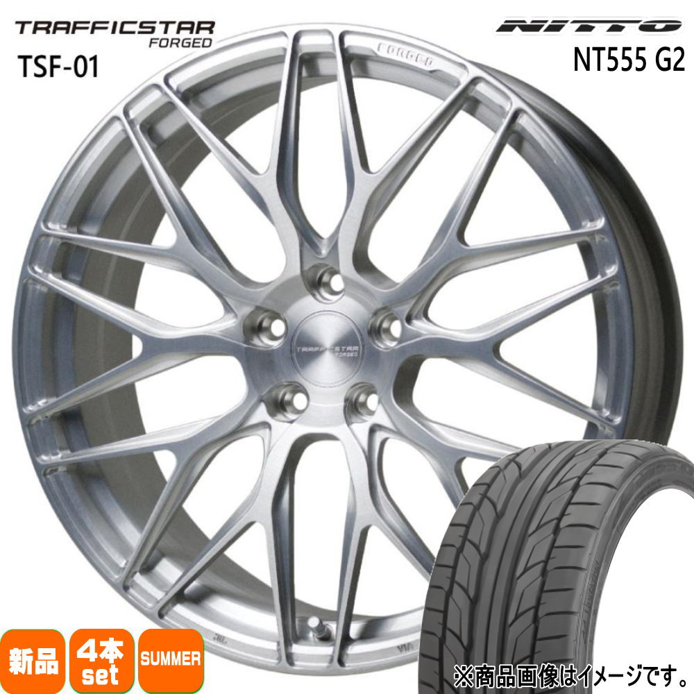 245/35R20 95Y XL エヌティー ゴーゴーゴ ジーツー NT555G2 ニットー NITTO 新品 夏用 サマータイヤ ホイール 4本セット HOT STUFF CORPORATION TRAFFICSTAR FORGED TSF-01 20×8.5+38 5/114.3|タイヤショップ78
